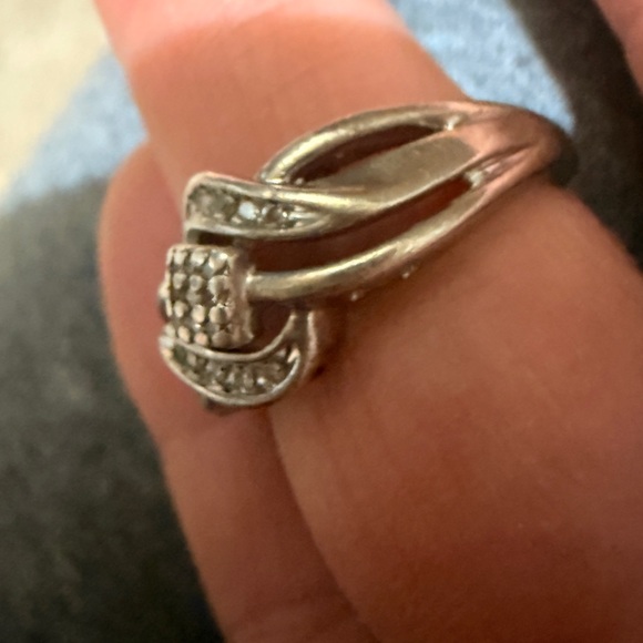 Vintage Sterling 925 Diamond Mom Ring (has video) - Picture 14 of 17